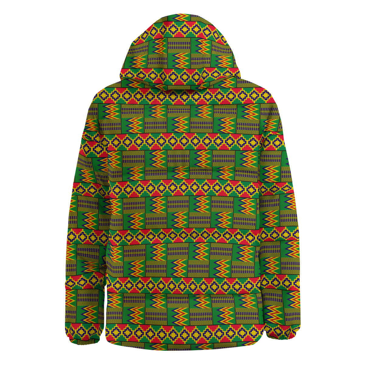 African Kente Print Pattern Down Jacket-grizzshop