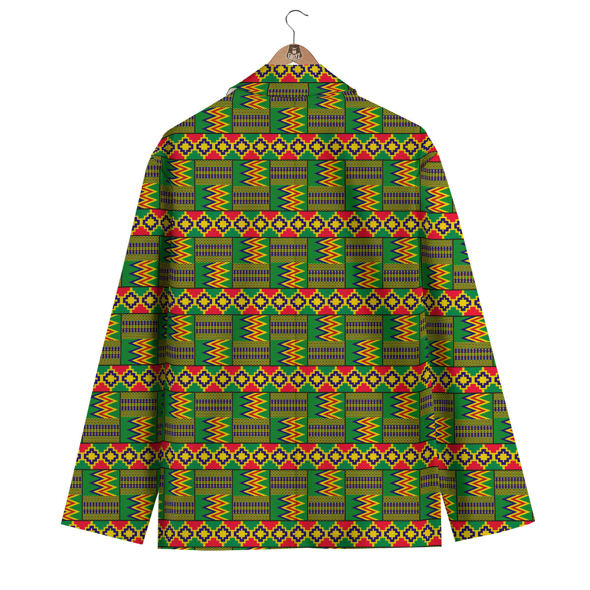 African Kente Print Pattern Men's Blazer-grizzshop