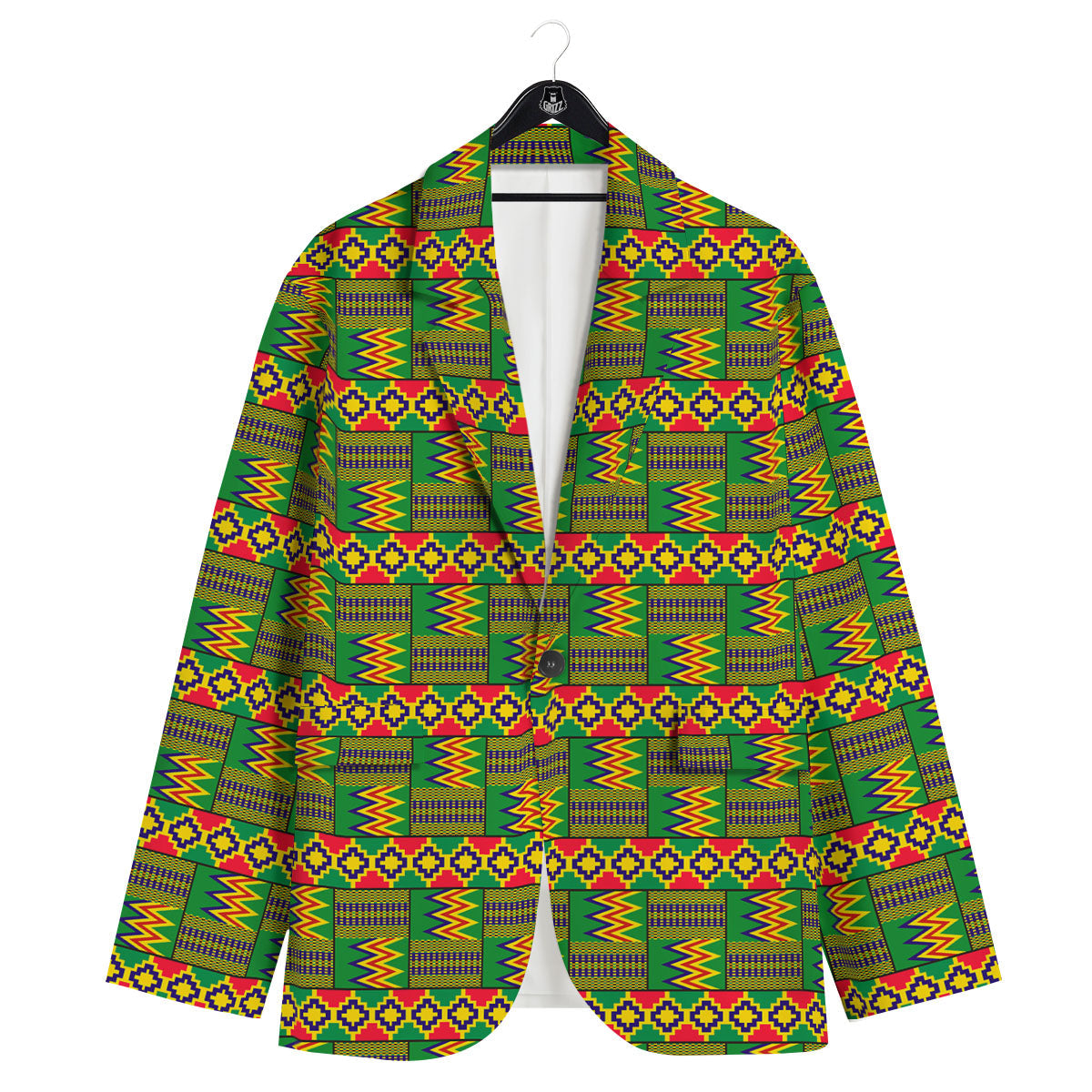 African Kente Print Pattern Men's Sport Coat-grizzshop