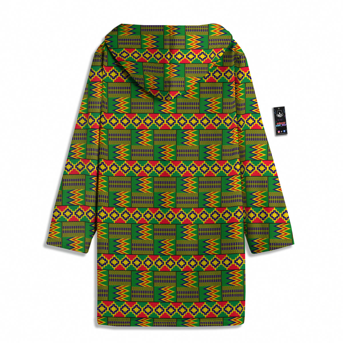 African Kente Print Pattern Men's Windbreaker Jacket-grizzshop