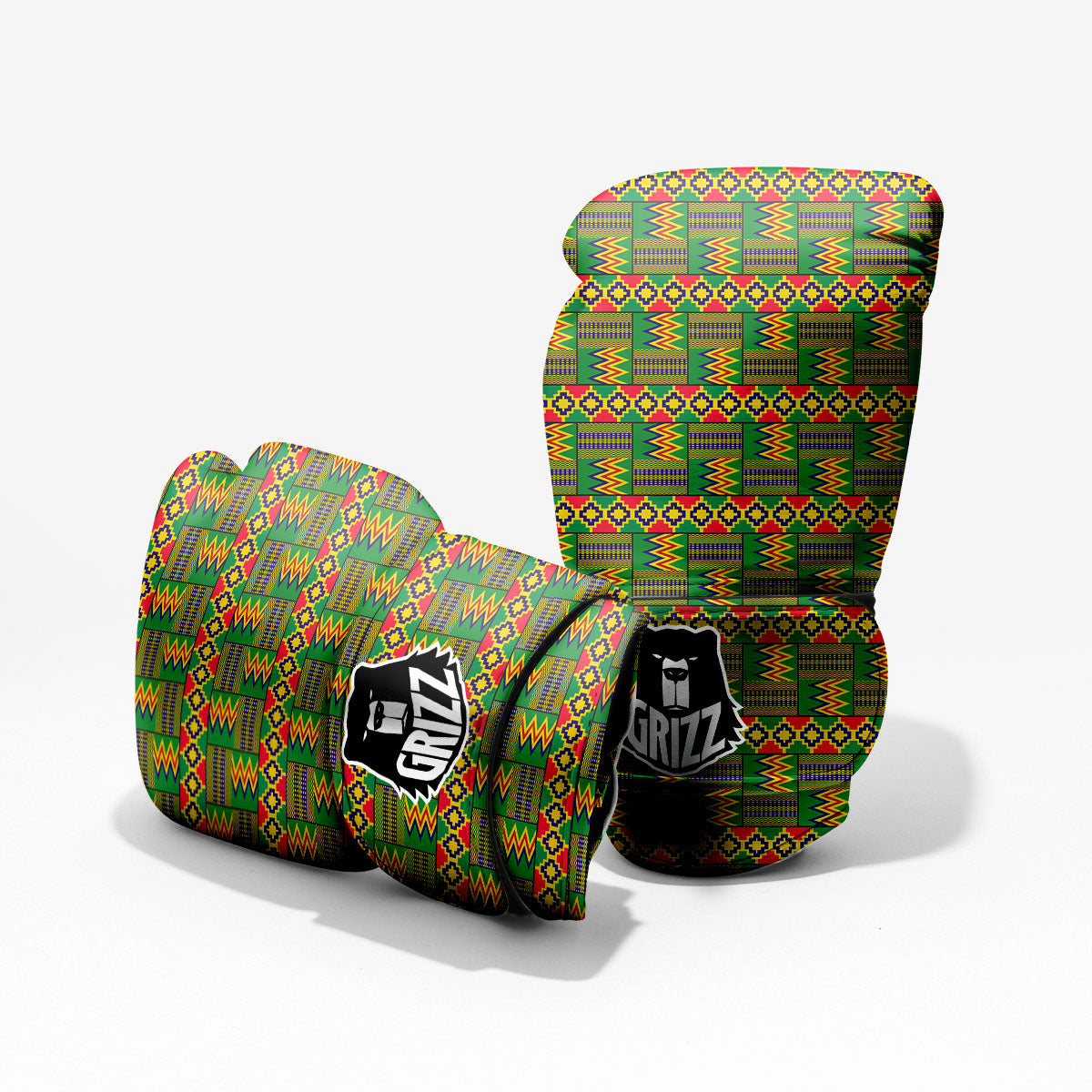 African Kente Print Pattern Pro Boxing Glove
