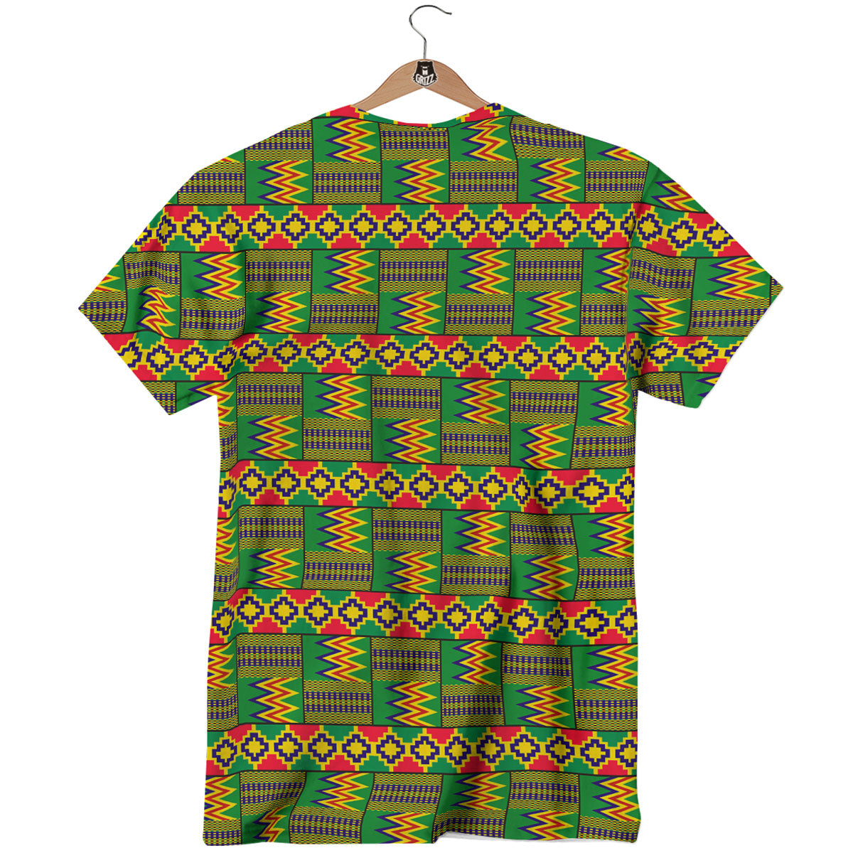African Kente Print Pattern T-Shirt-grizzshop