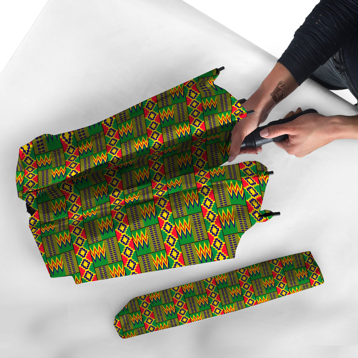 African Kente Print Pattern Umbrella-grizzshop