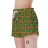 African Kente Print Pattern Women's Shorts-grizzshop