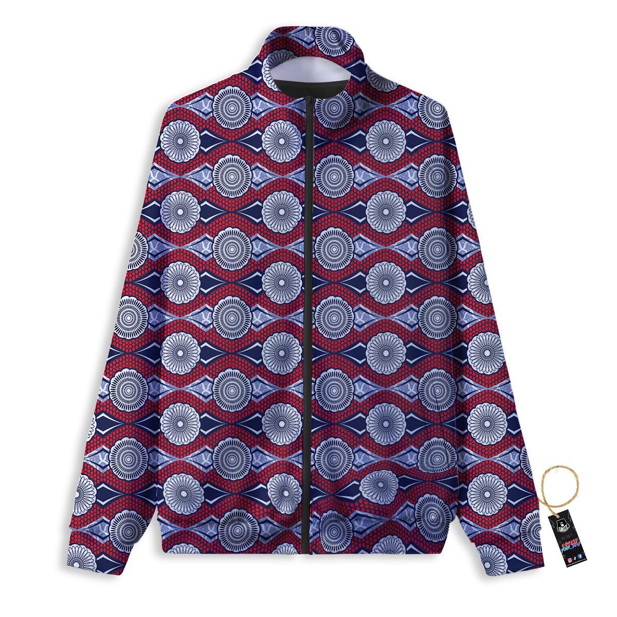 African Kitenge Print Track Jacket-grizzshop