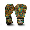 African Pattern Print Boxing Gloves-grizzshop