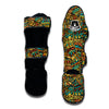 African Pattern Print Muay Thai Shin Guards-grizzshop