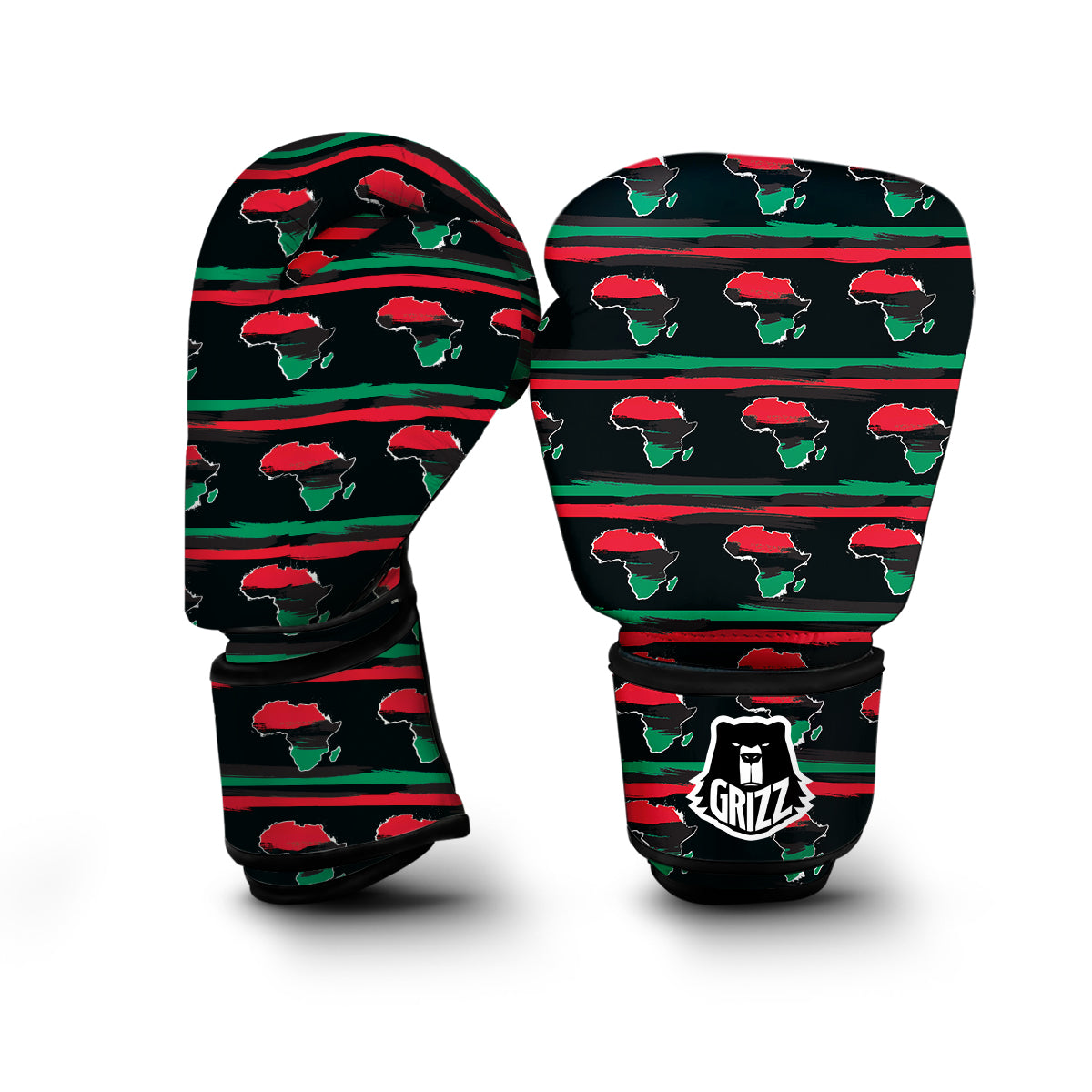 African Print Boxing Gloves-grizzshop