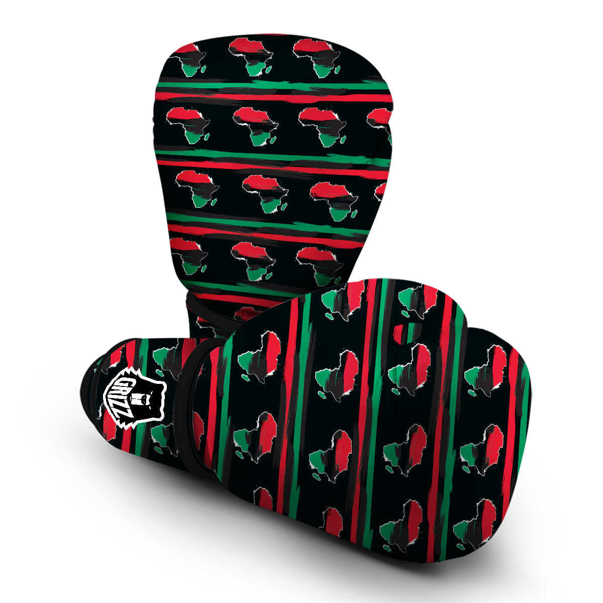 African Print Boxing Gloves-grizzshop