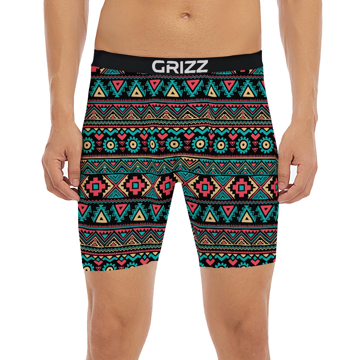 African Tribal Ethnic Print Pattern Boxer Briefs-grizzshop