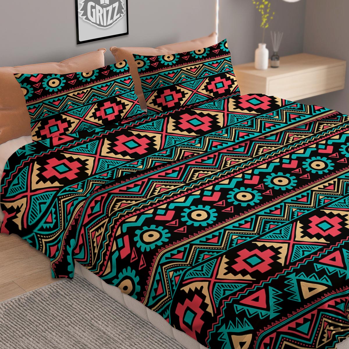 African Tribal Ethnic Print Pattern Duvet Cover Bedding Set