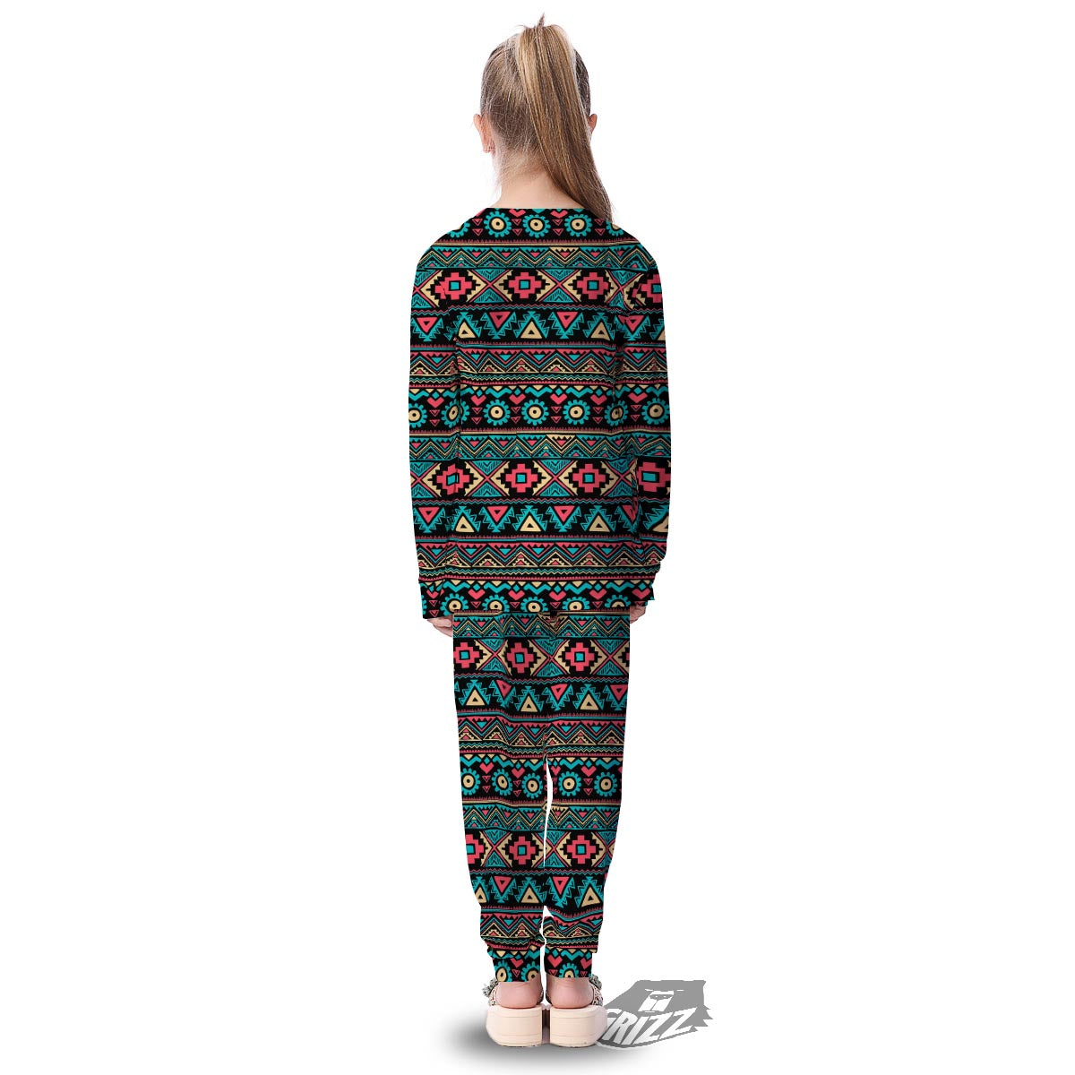 African Tribal Ethnic Print Pattern Kid's Pajamas-grizzshop