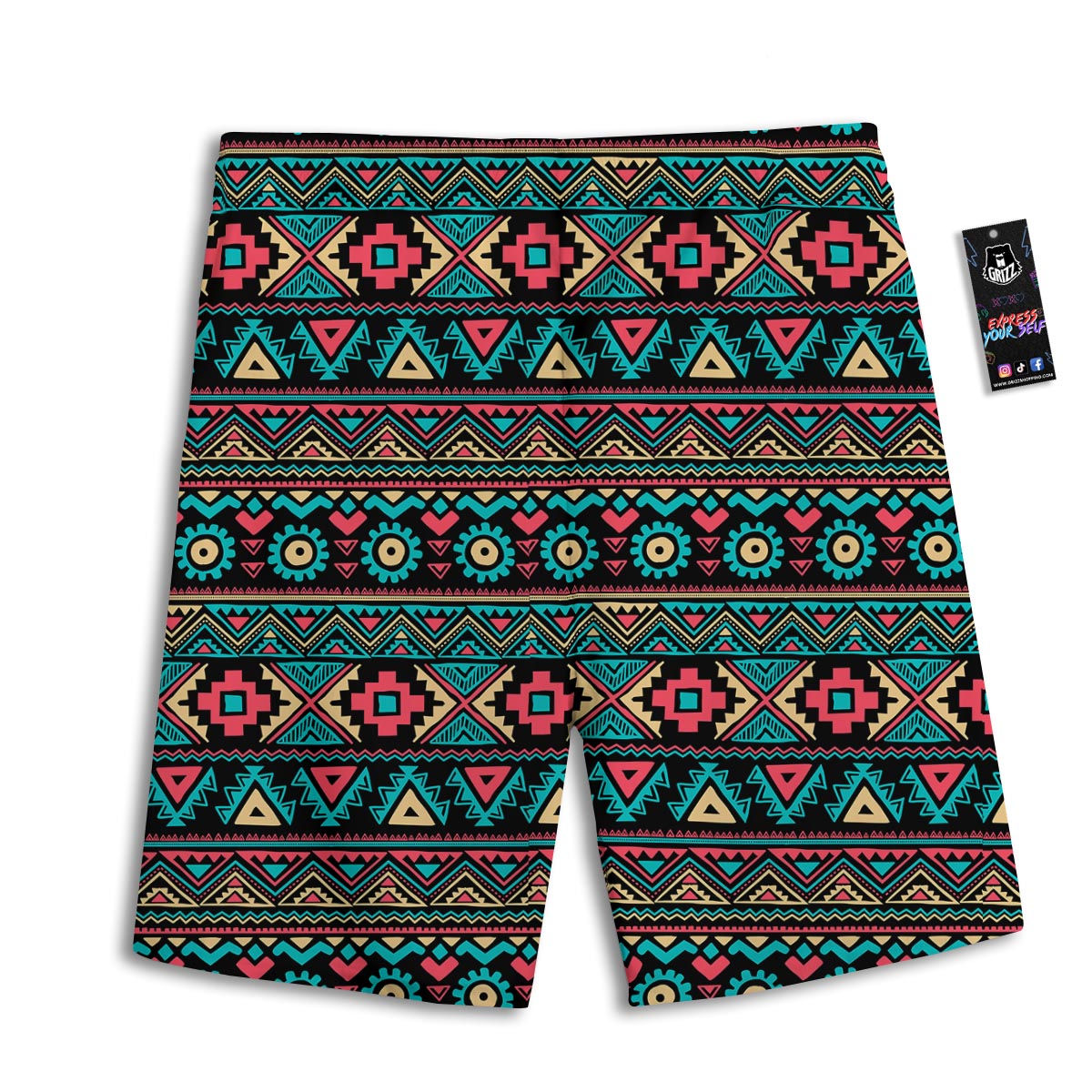 African Tribal Ethnic Print Pattern Men's Athletic Shorts