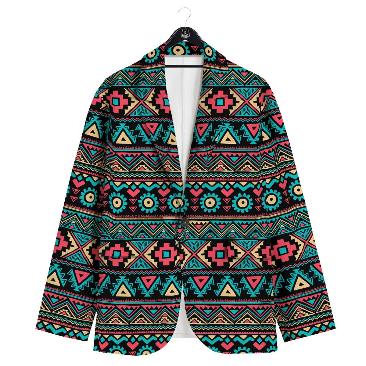 African Tribal Ethnic Print Pattern Men's Sport Coat-grizzshop
