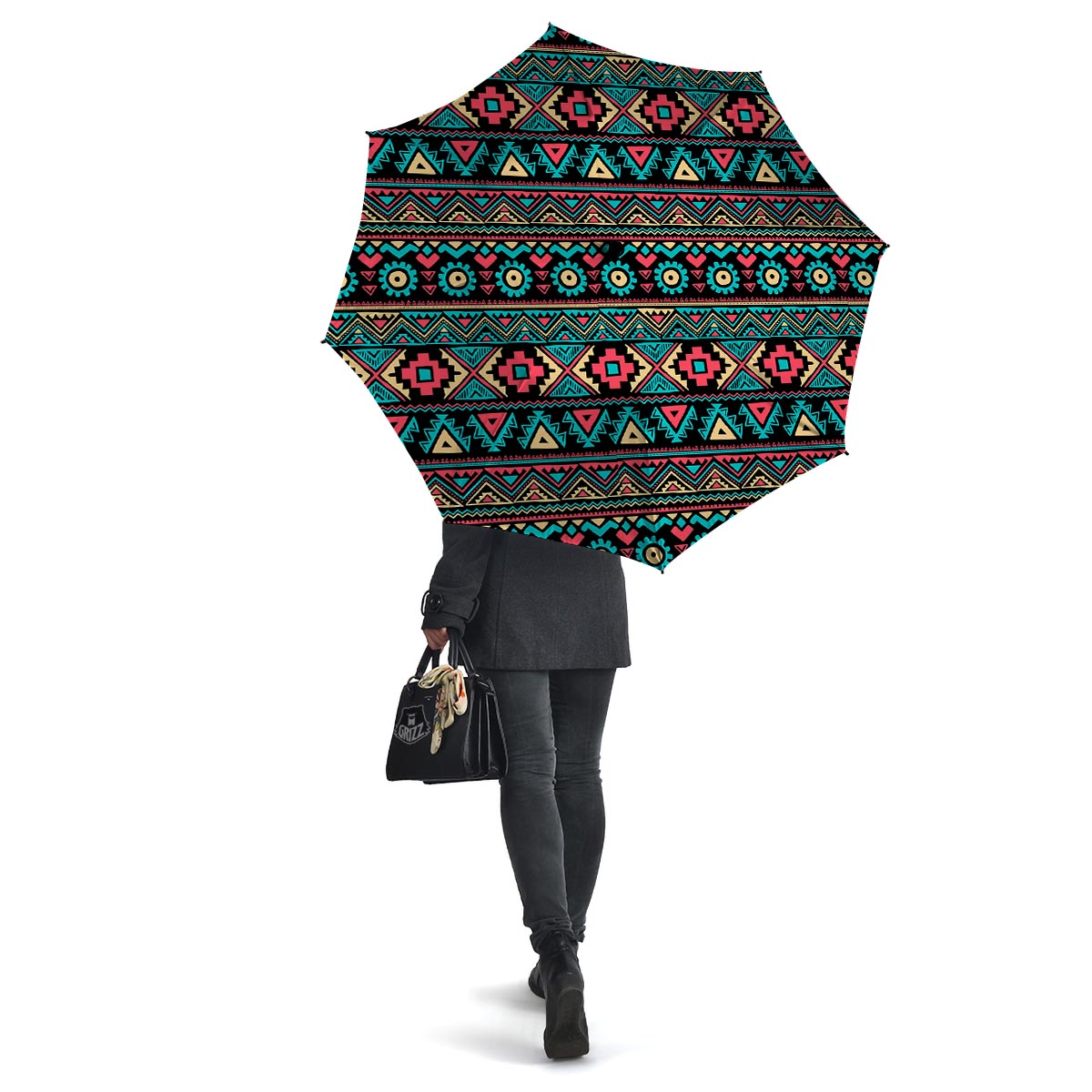 African Tribal Ethnic Print Pattern Umbrella-grizzshop