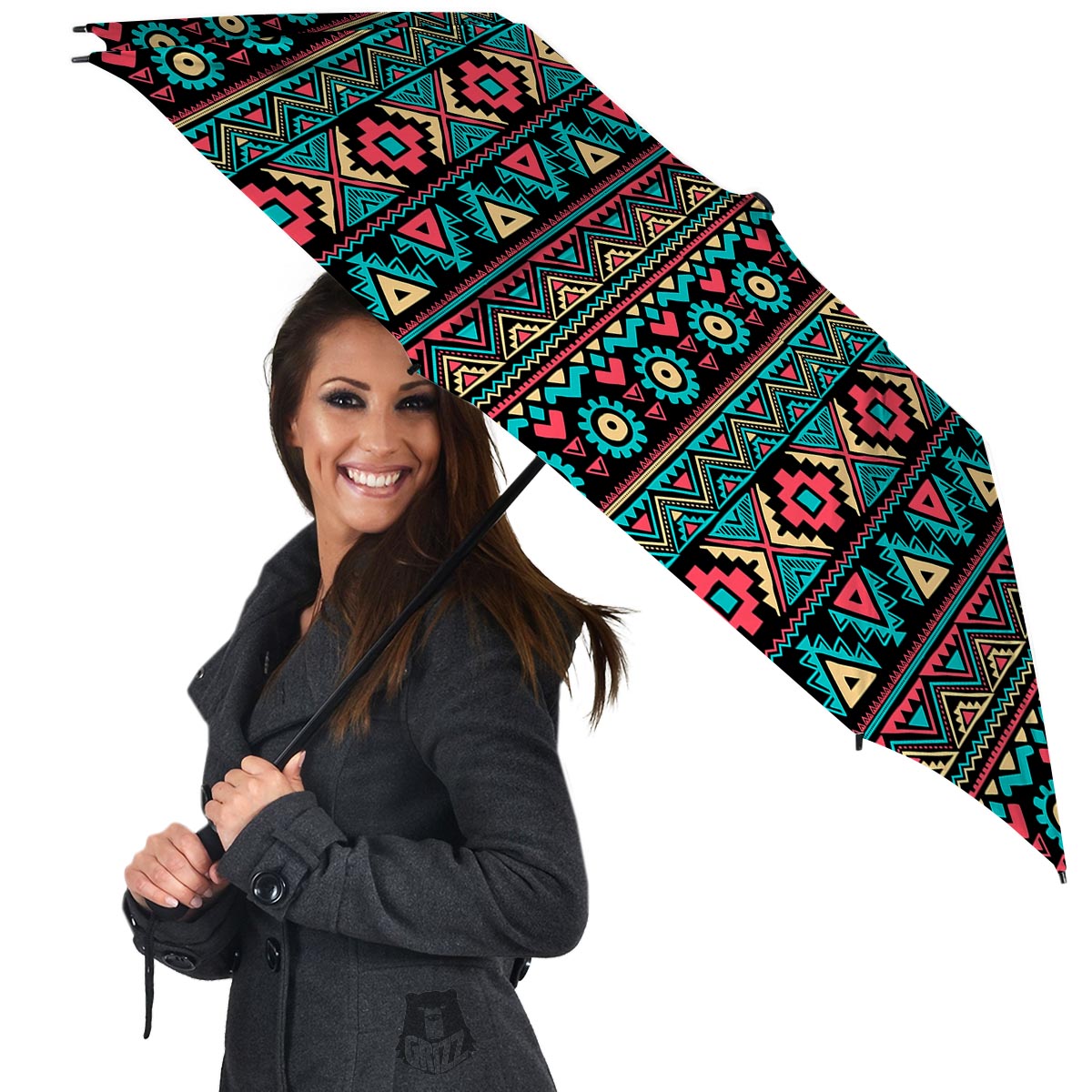 African Tribal Ethnic Print Pattern Umbrella-grizzshop