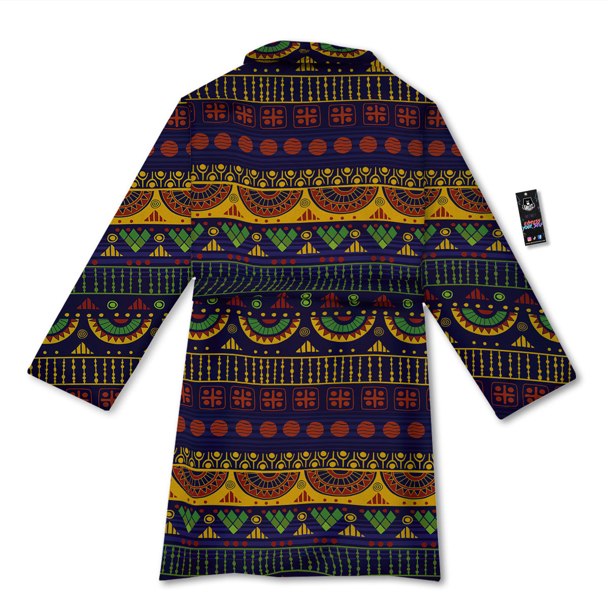 African Tribal Native Print Pattern Bathrobe-grizzshop