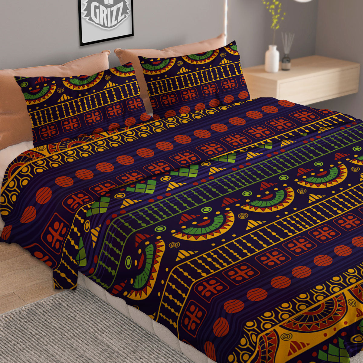 African Tribal Native Print Pattern Duvet Cover Bedding Set