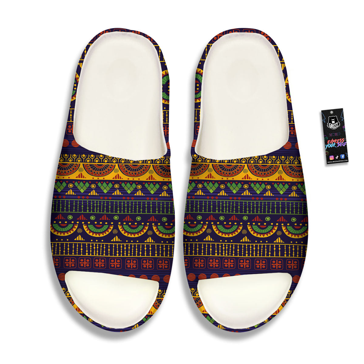 African Tribal Native Print Pattern Sandals-grizzshop