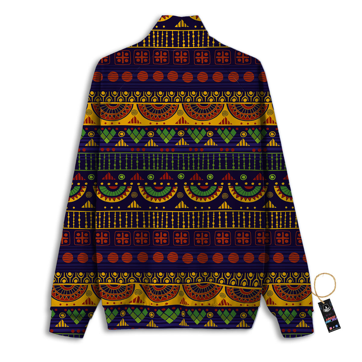 African Tribal Native Print Pattern Track Jacket-grizzshop