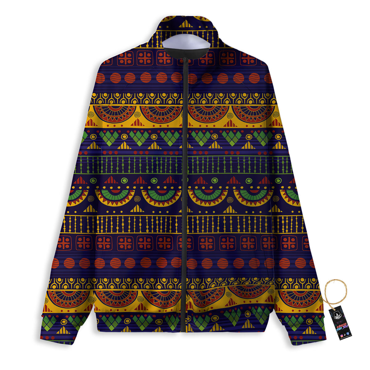 African Tribal Native Print Pattern Track Jacket-grizzshop