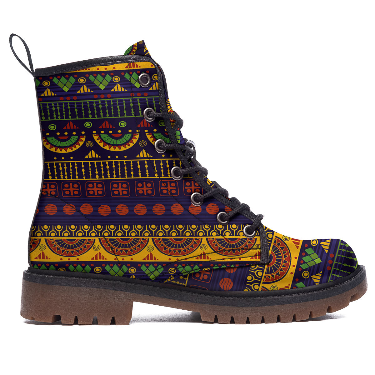 African Tribal Native Print Pattern Work Boots-grizzshop