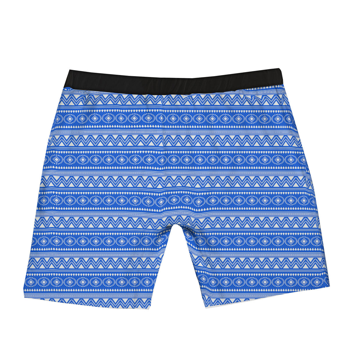 African White And Blue Print Pattern Boxer Briefs-grizzshop