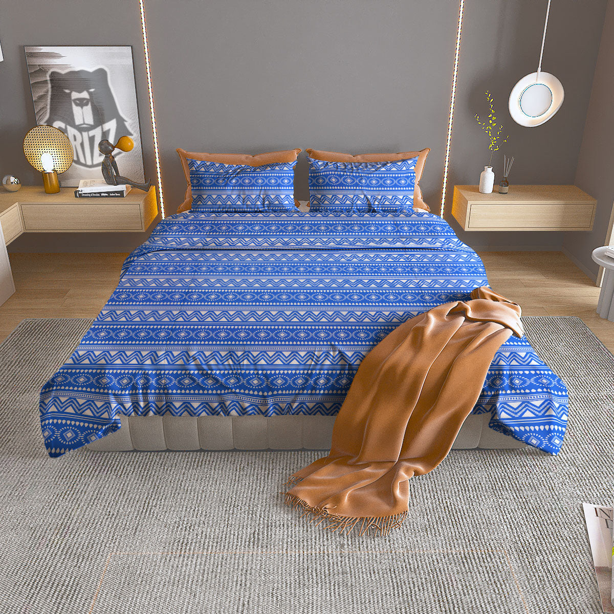 Alien Face Green Print Pattern Duvet Cover Bedding Set