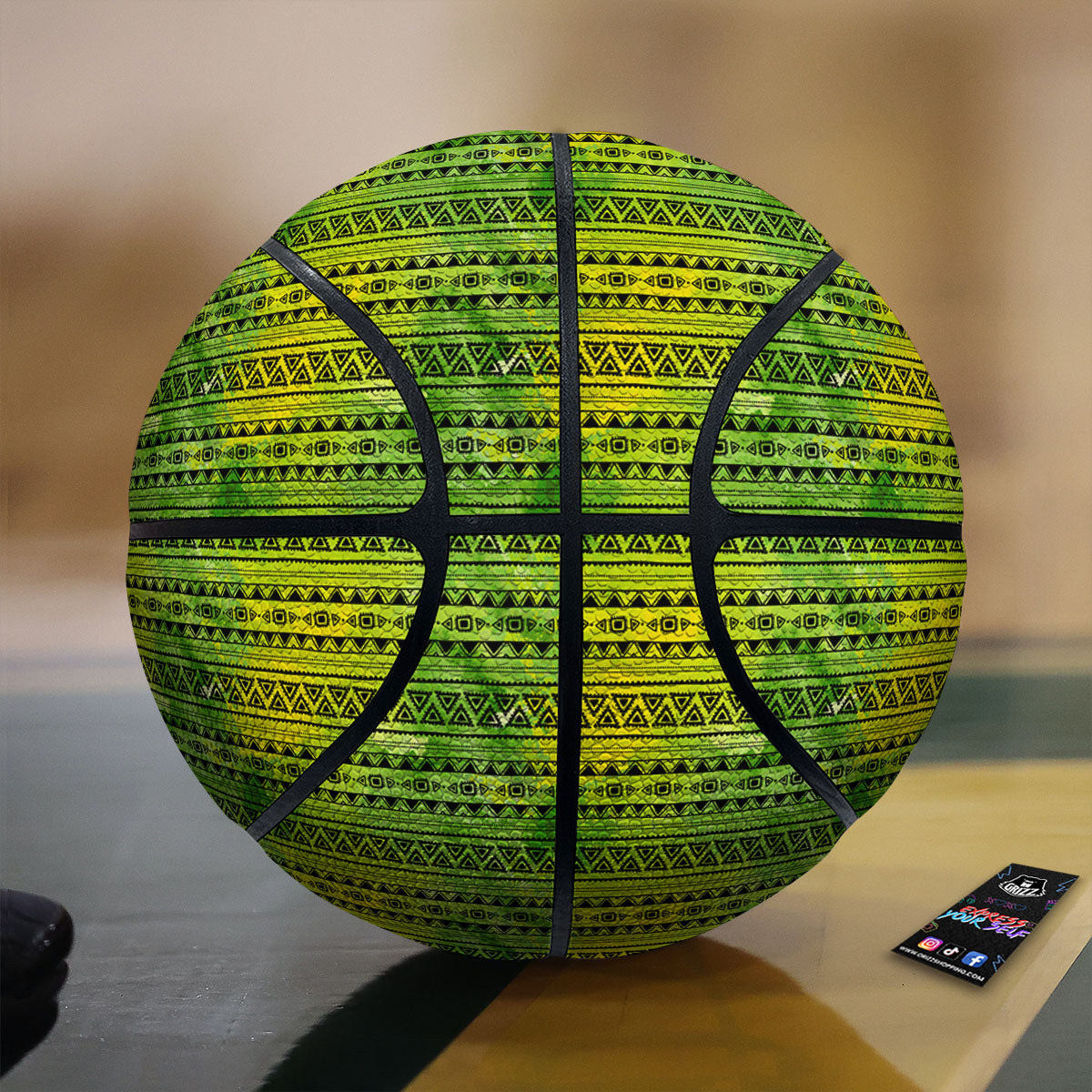 African Kente Print Pattern Basketball