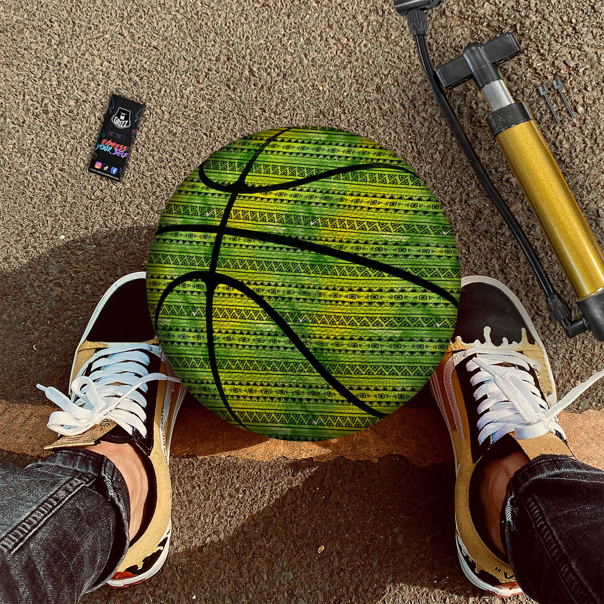 African Kente Print Pattern Basketball