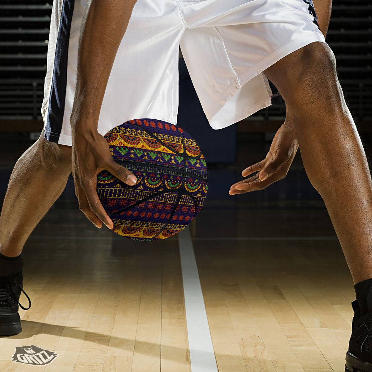 African Tribal Native Print Pattern Basketball