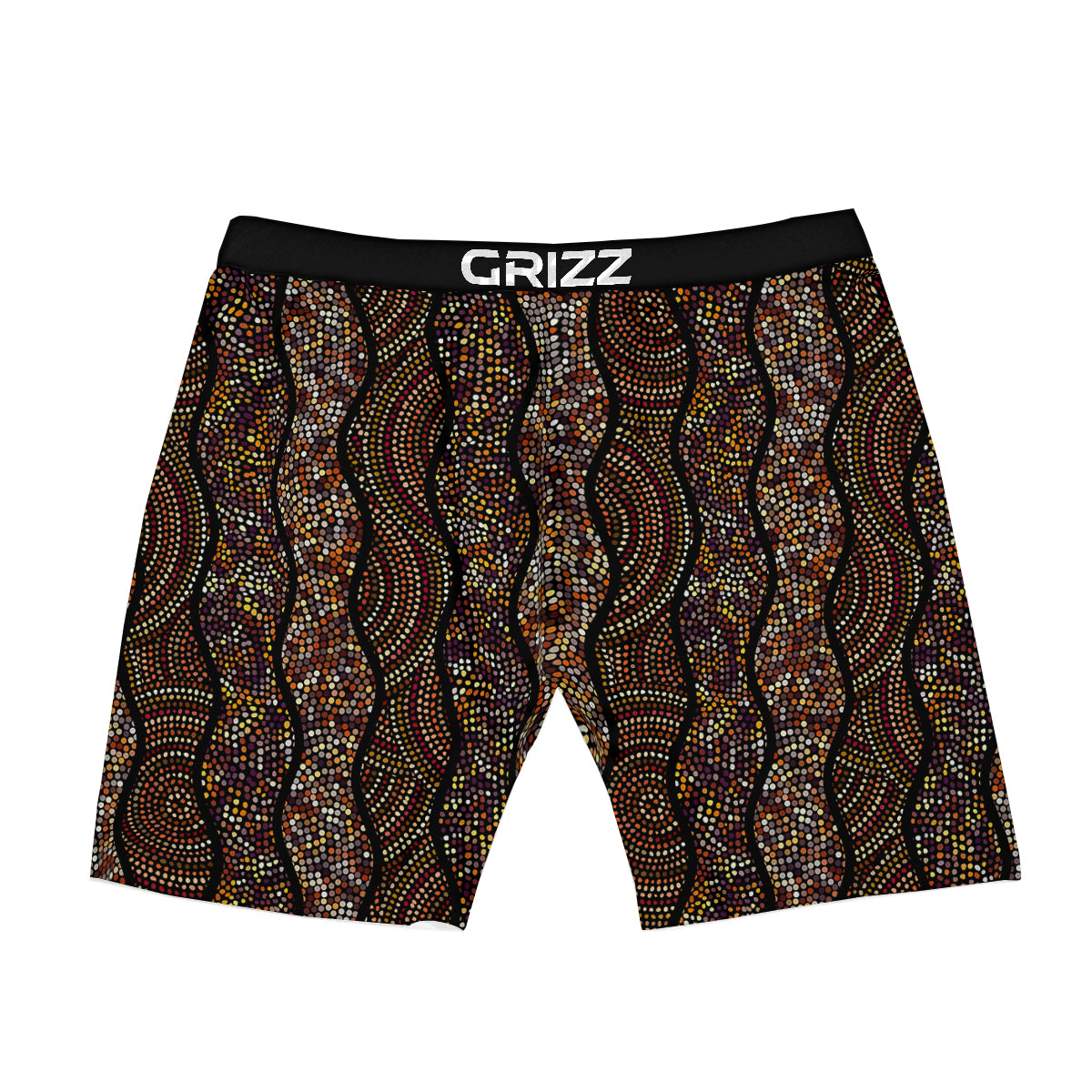 Afro African Dot Print Pattern Boxer Briefs-grizzshop