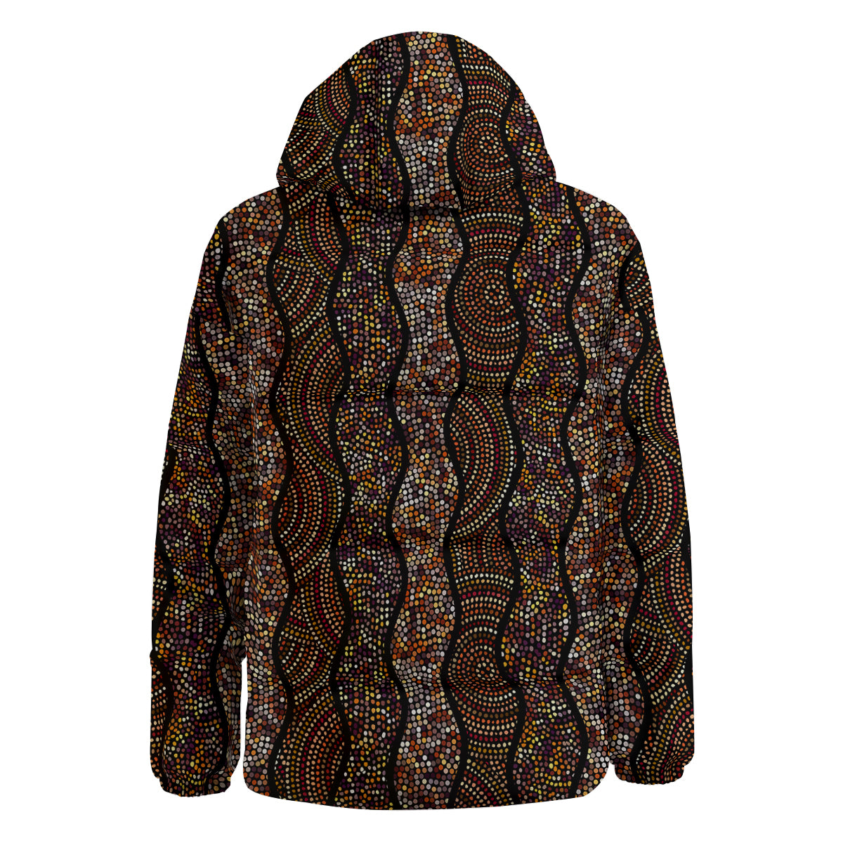 Afro African Dot Print Pattern Down Jacket-grizzshop