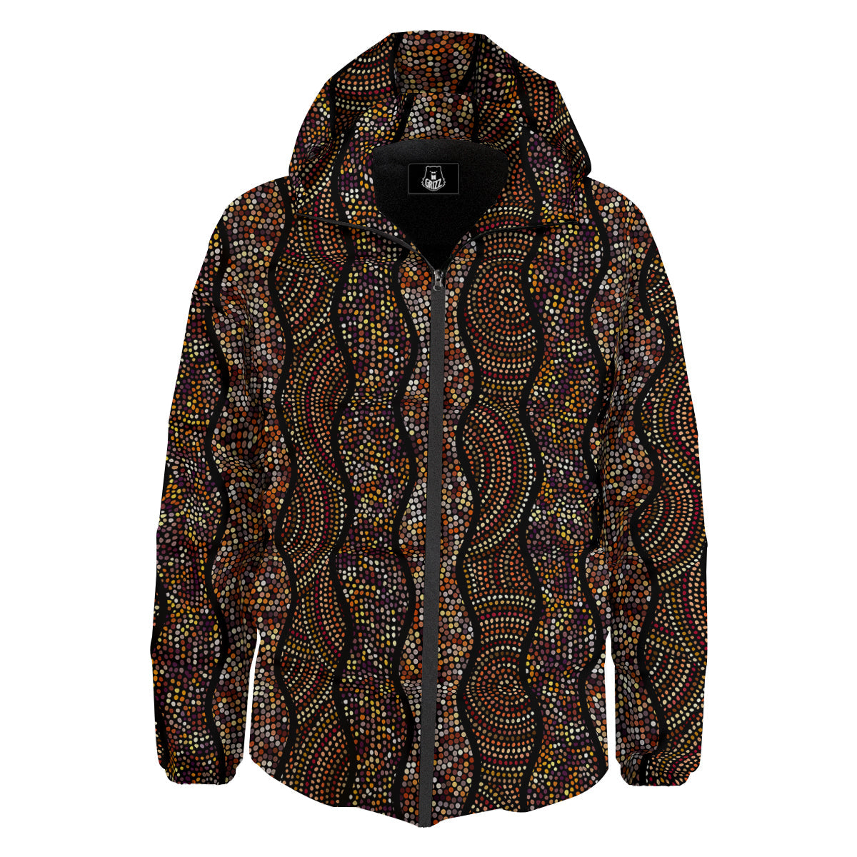 Afro African Dot Print Pattern Down Jacket-grizzshop