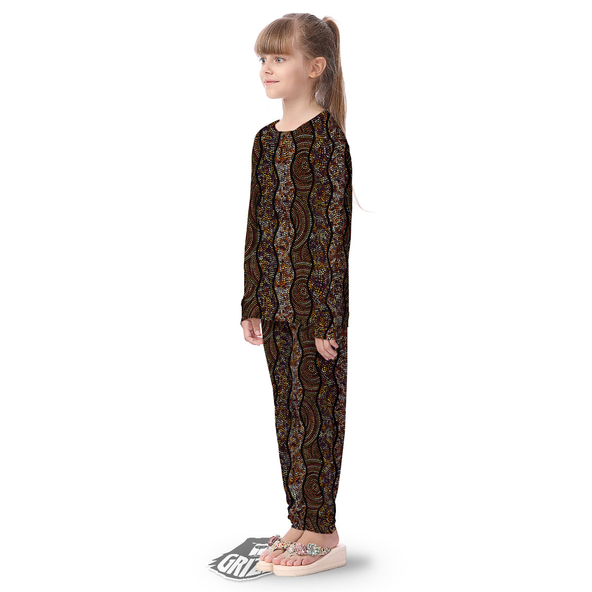 Afro African Dot Print Pattern Kid's Pajamas-grizzshop