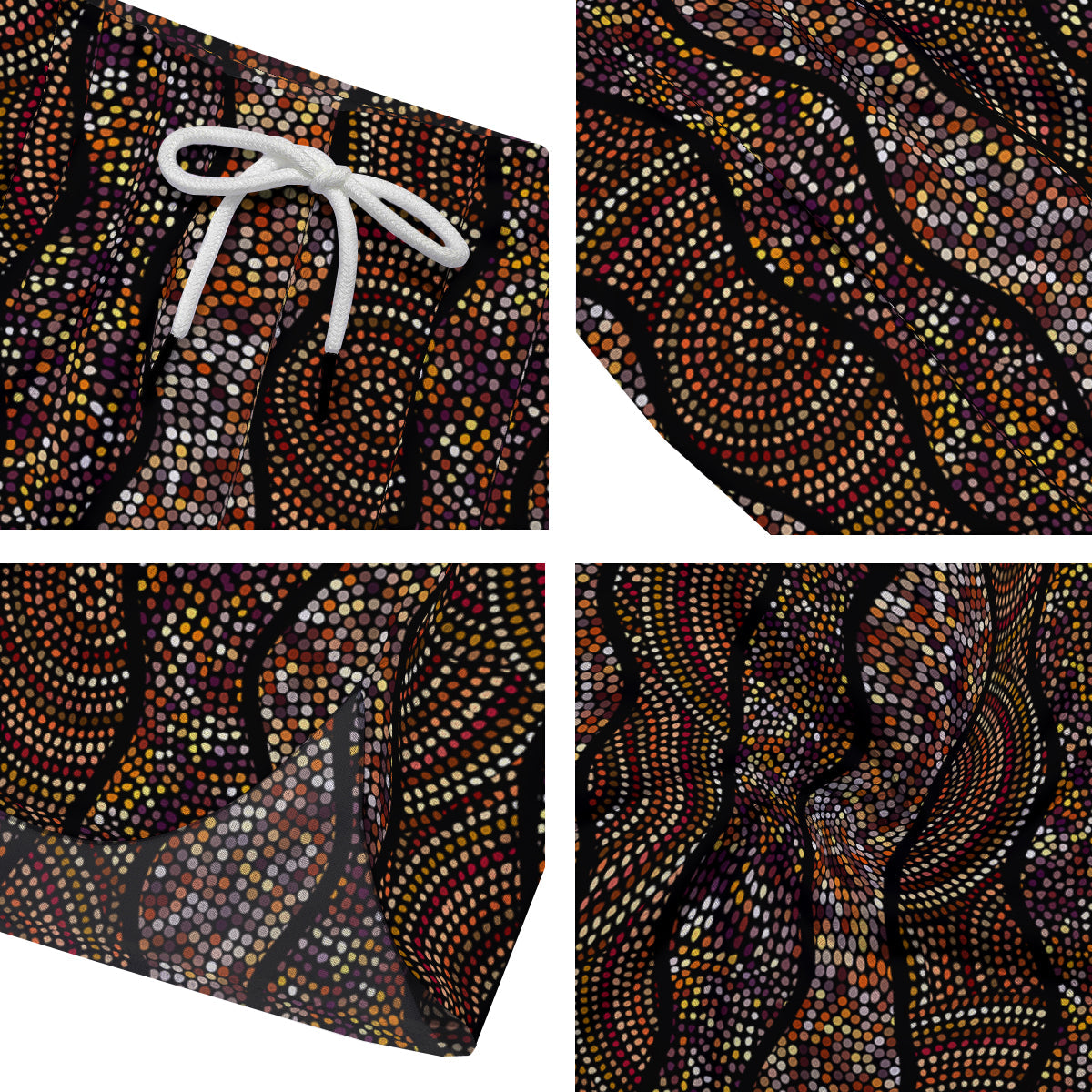 Afro African Dot Print Pattern Men's Running Shorts-grizzshop