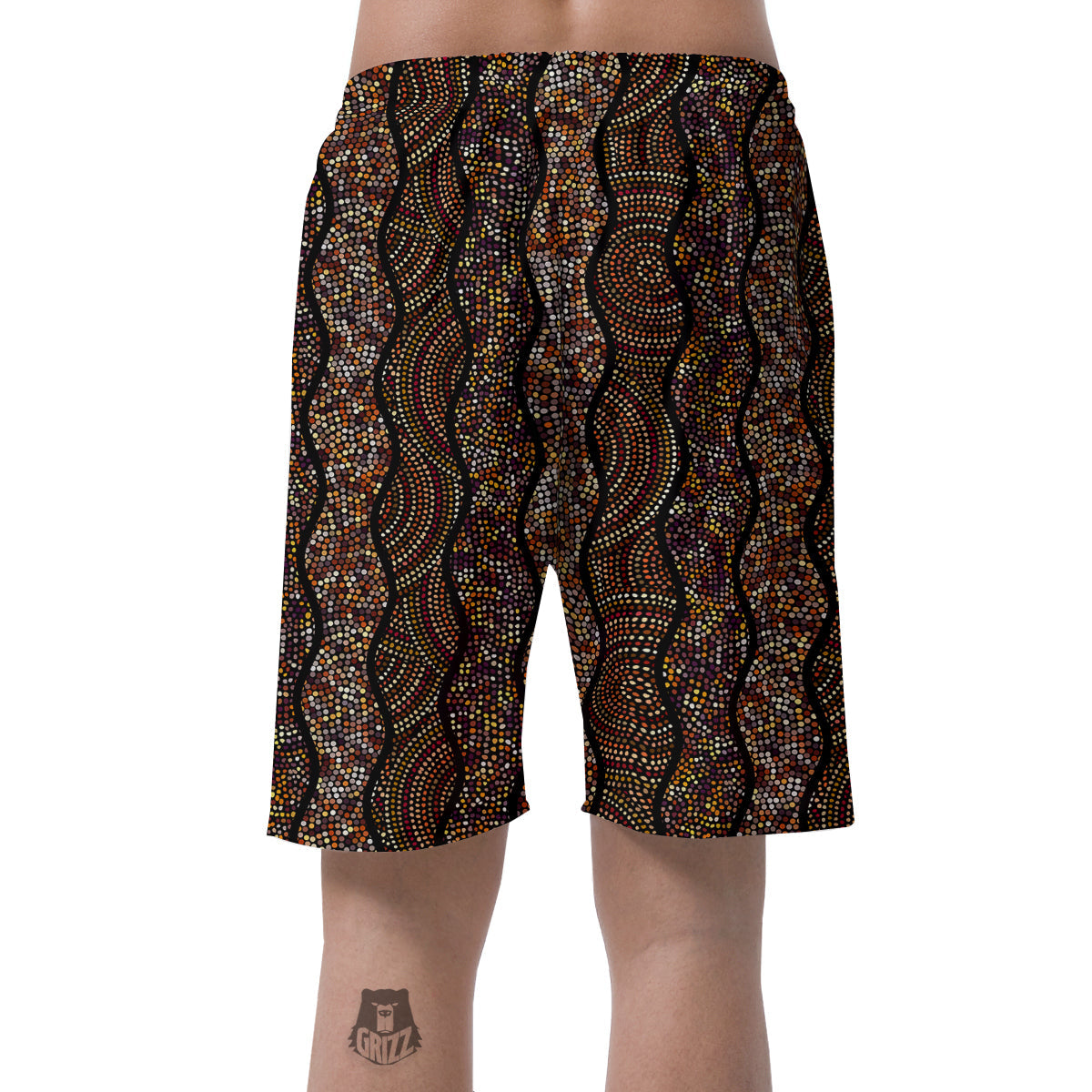 Afro African Dot Print Pattern Men's Shorts-grizzshop