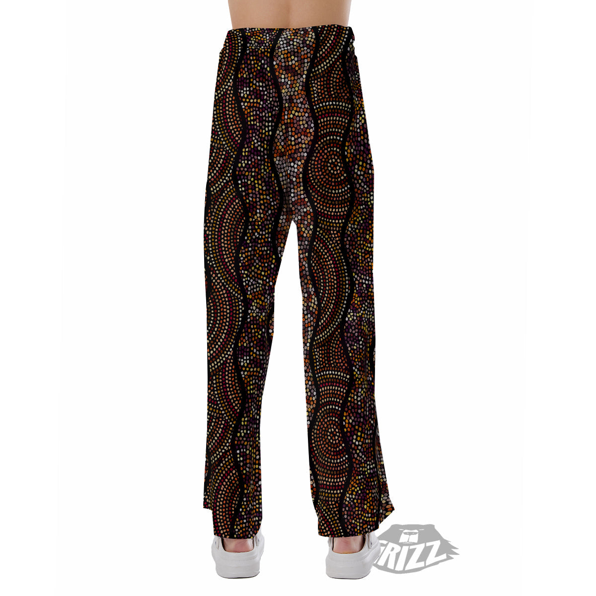 Afro African Dot Print Pattern Pajama Pants-grizzshop