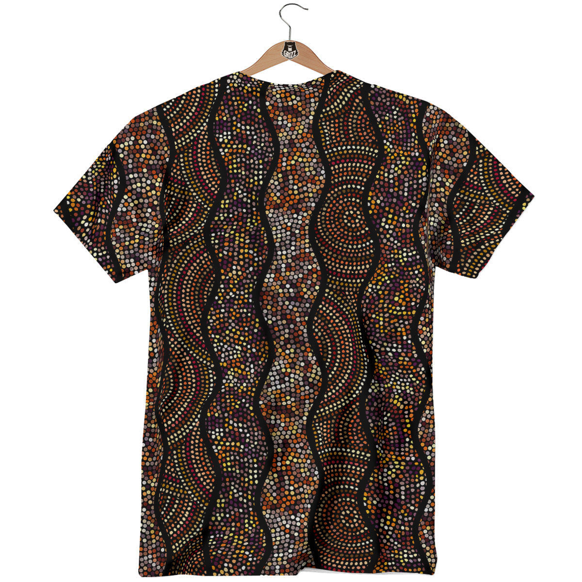 Afro African Dot Print Pattern T-Shirt-grizzshop
