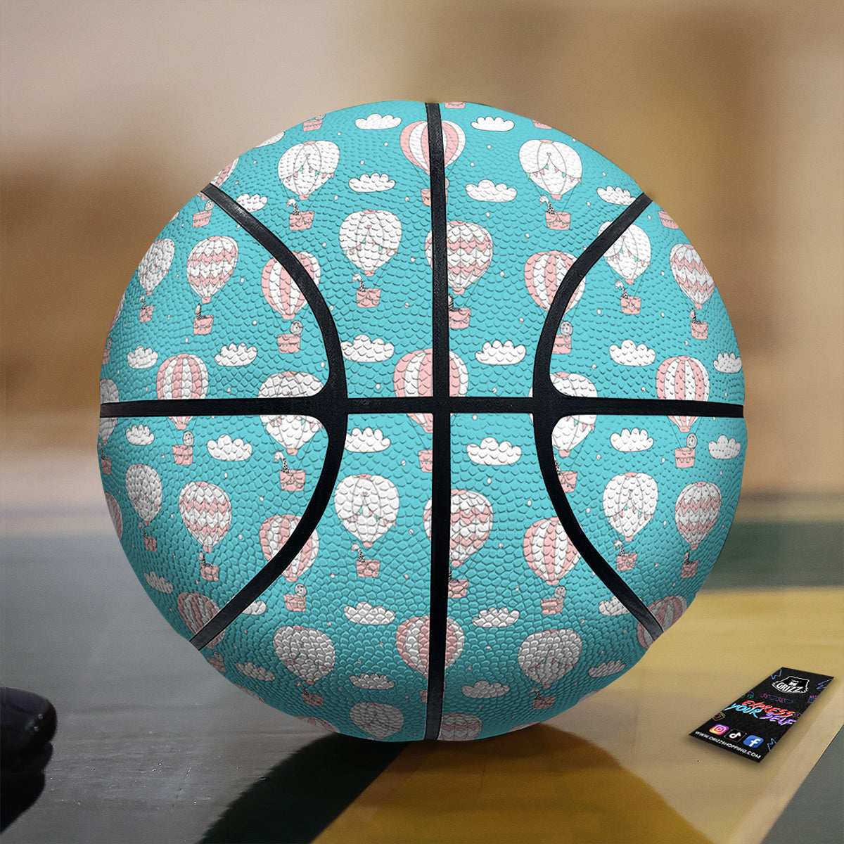 Air Balloon Cartoon Print Pattern Basketball-grizzshop