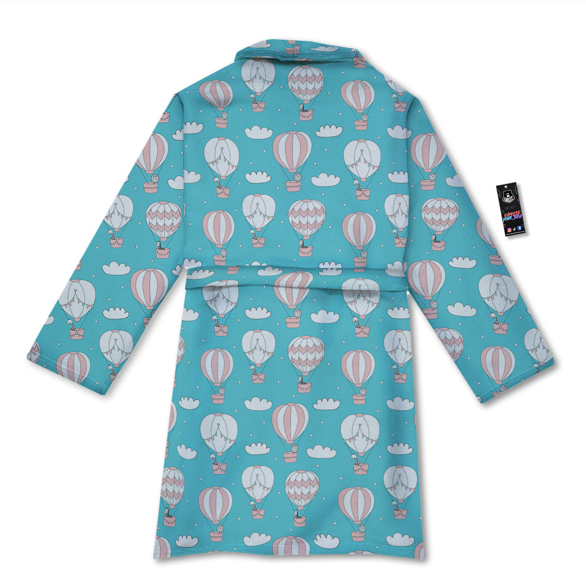 Air Balloon Cartoon Print Pattern Bathrobe-grizzshop