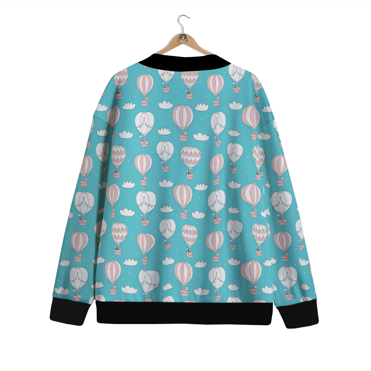 Air Balloon Cartoon Print Pattern Cardigan-grizzshop
