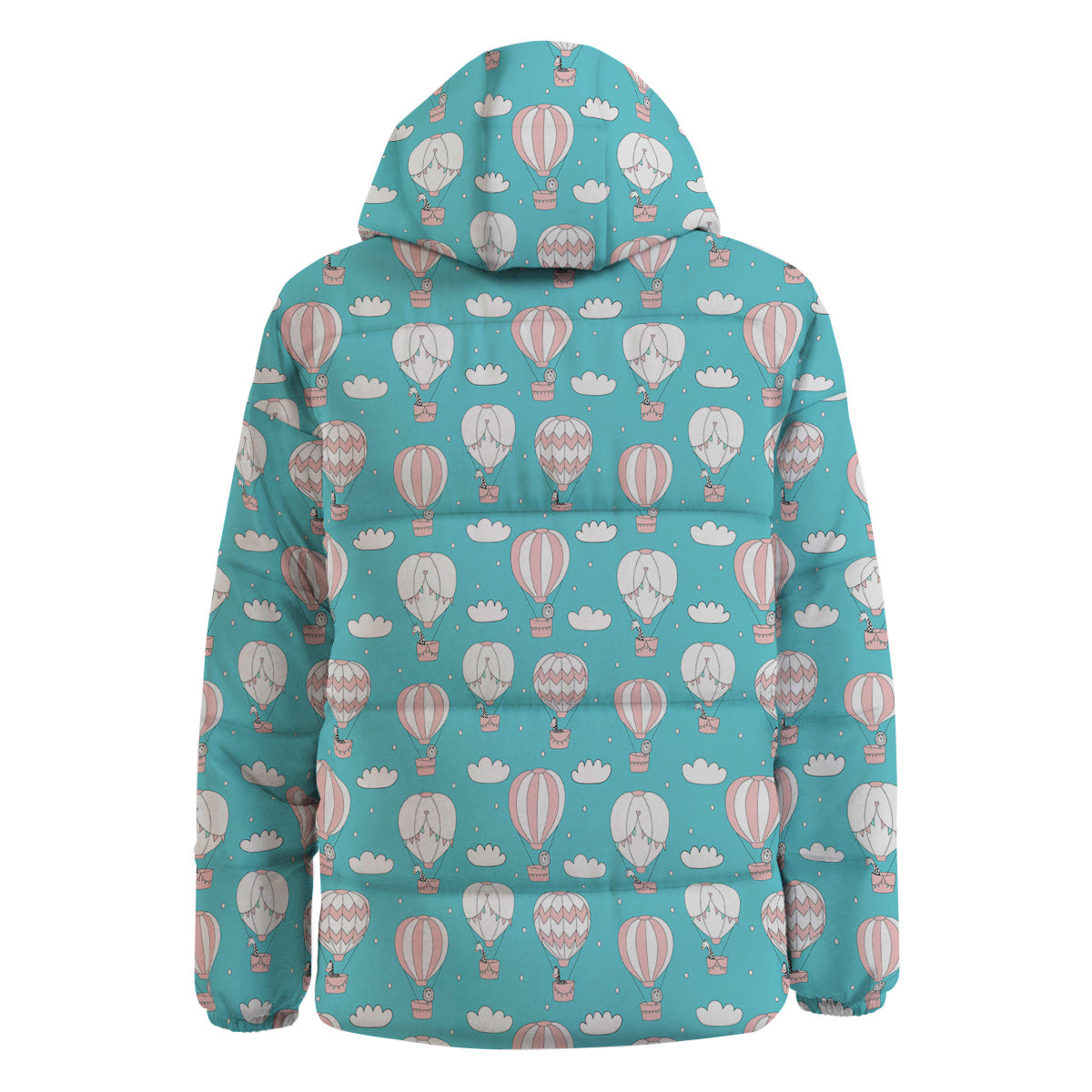 Air Balloon Cartoon Print Pattern Down Jacket-grizzshop