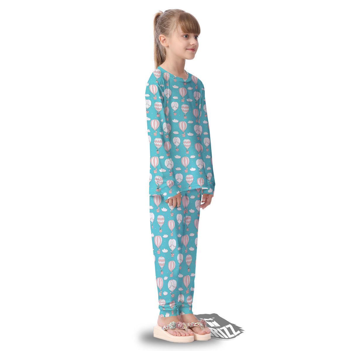 Air Balloon Cartoon Print Pattern Kid's Pajamas-grizzshop