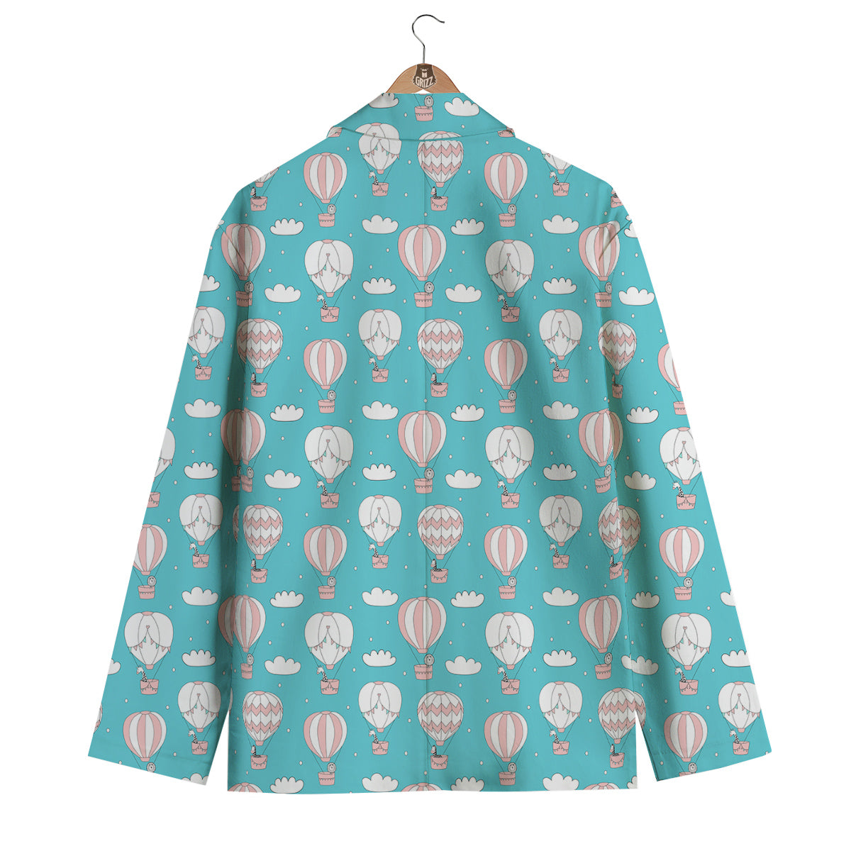 Air Balloon Cartoon Print Pattern Men's Blazer-grizzshop