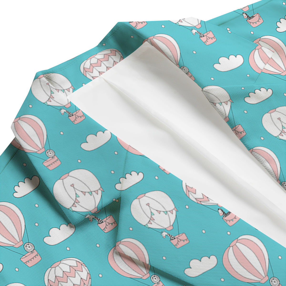 Air Balloon Cartoon Print Pattern Men's Blazer-grizzshop