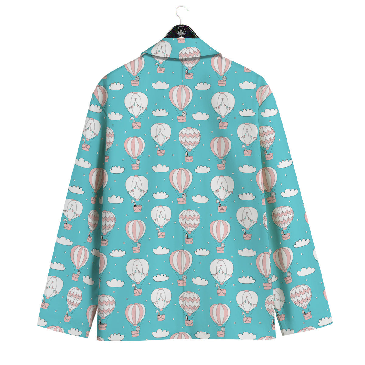 Air Balloon Cartoon Print Pattern Men's Sport Coat-grizzshop
