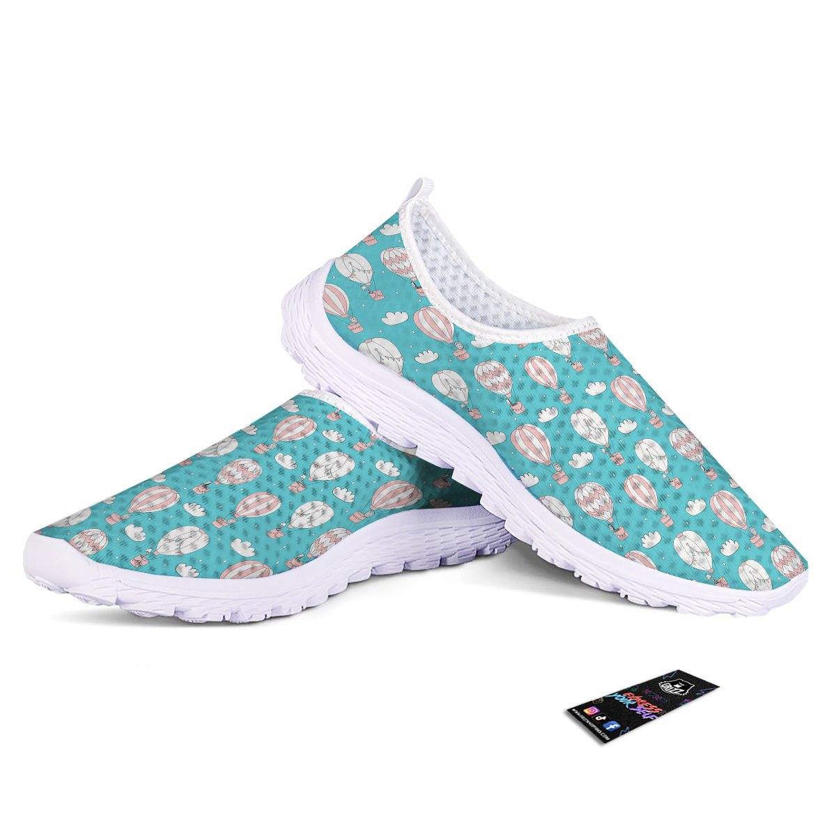 Air Balloon Cartoon Print Pattern Nurse Shoes-grizzshop