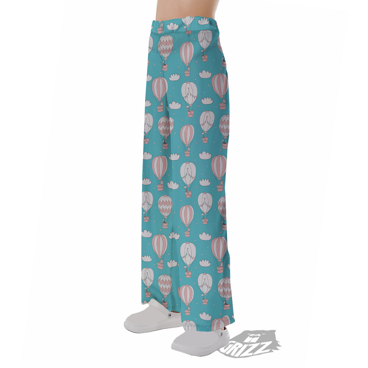 Air Balloon Cartoon Print Pattern Pajama Pants-grizzshop