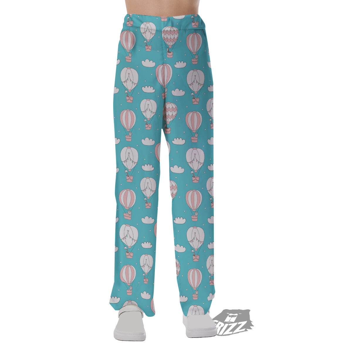 Air Balloon Cartoon Print Pattern Pajama Pants-grizzshop